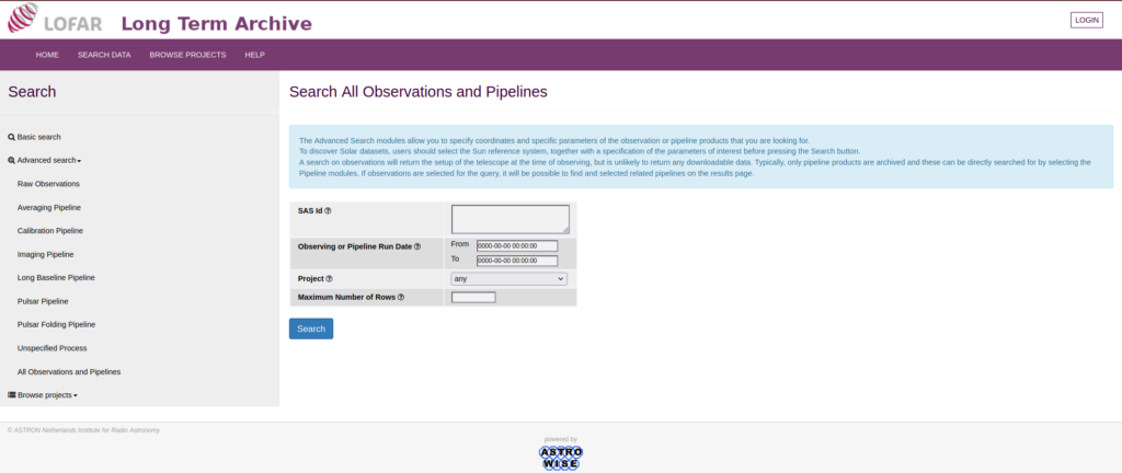 Advanced LTA search.